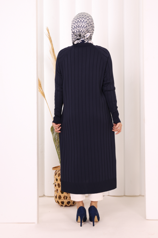 Merserize Hırka 18198 Lacivert - 5