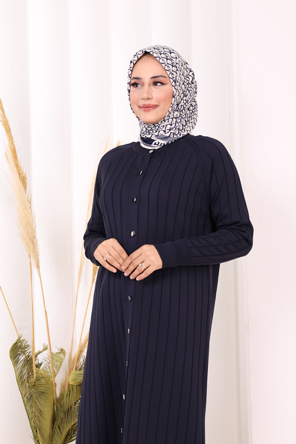 Merserize Hırka 18198 Lacivert - 6