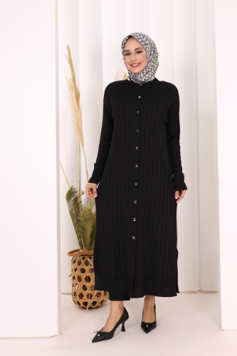 Merserize Hırka 18198 Siyah - 2