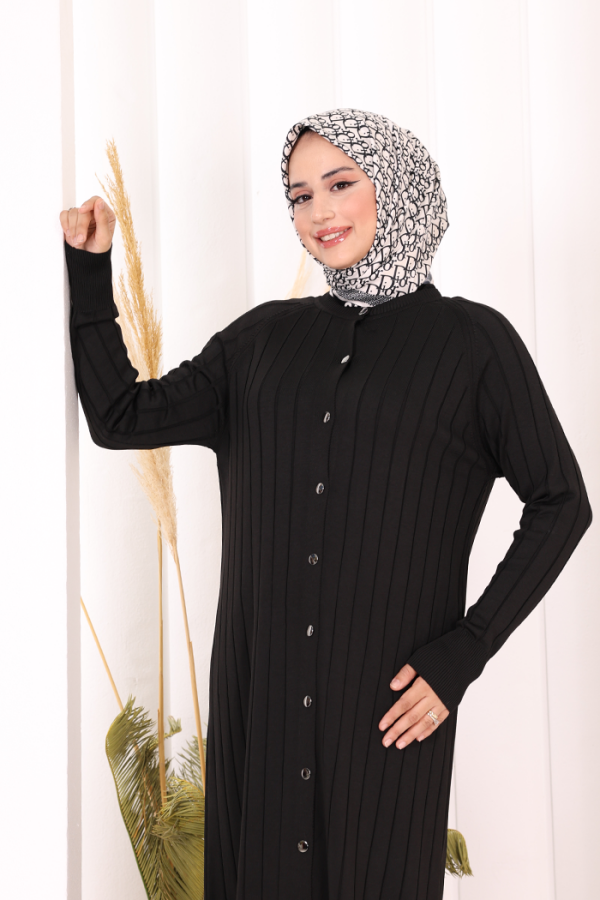 Merserize Hırka 18198 Siyah - 5