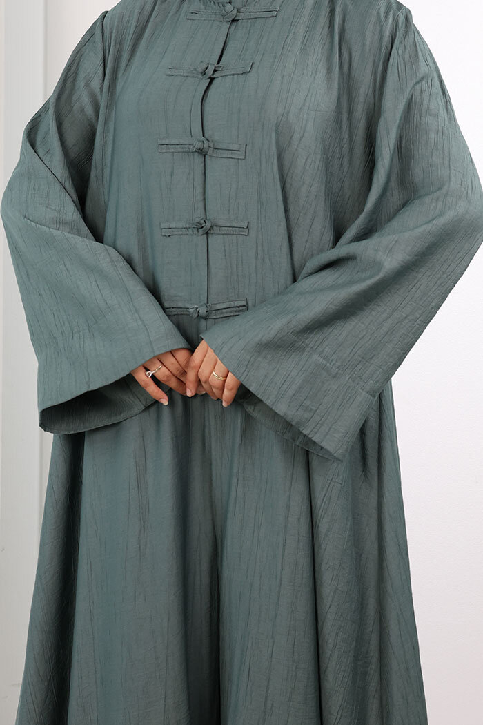 Önden Bağlamalı Tunik Üçlü Çilek Kumaş Takım 9001 Mint - 7