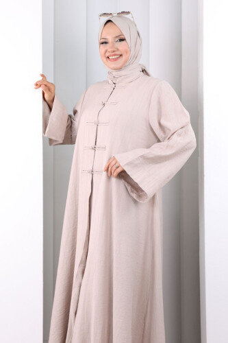 Önden Bağlamalı Tunik Üçlü Çilek Kumaş Takım 9001 Taş - 5