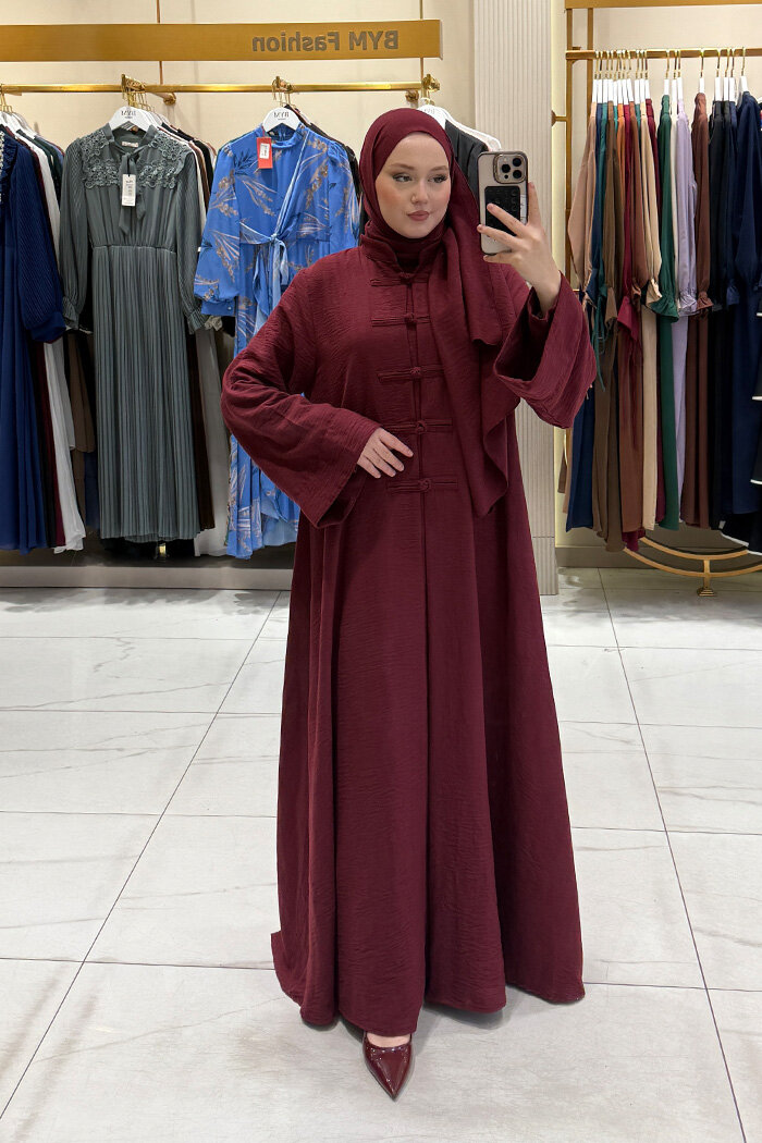 Önden Bağlamalı Tunik Üçlü Takım 7080 Bordo - 2