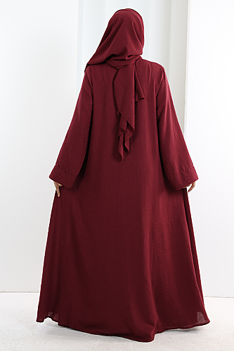 Önden Bağlamalı Tunik Üçlü Takım 7080 Bordo - 3