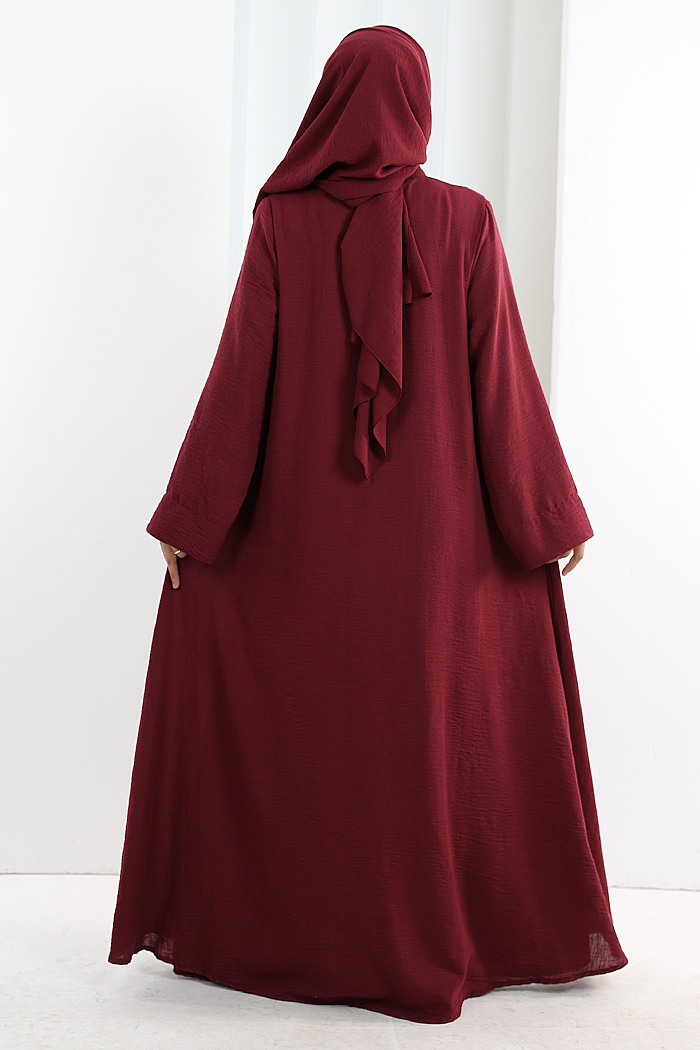 Önden Bağlamalı Tunik Üçlü Takım 7080 Bordo - 3