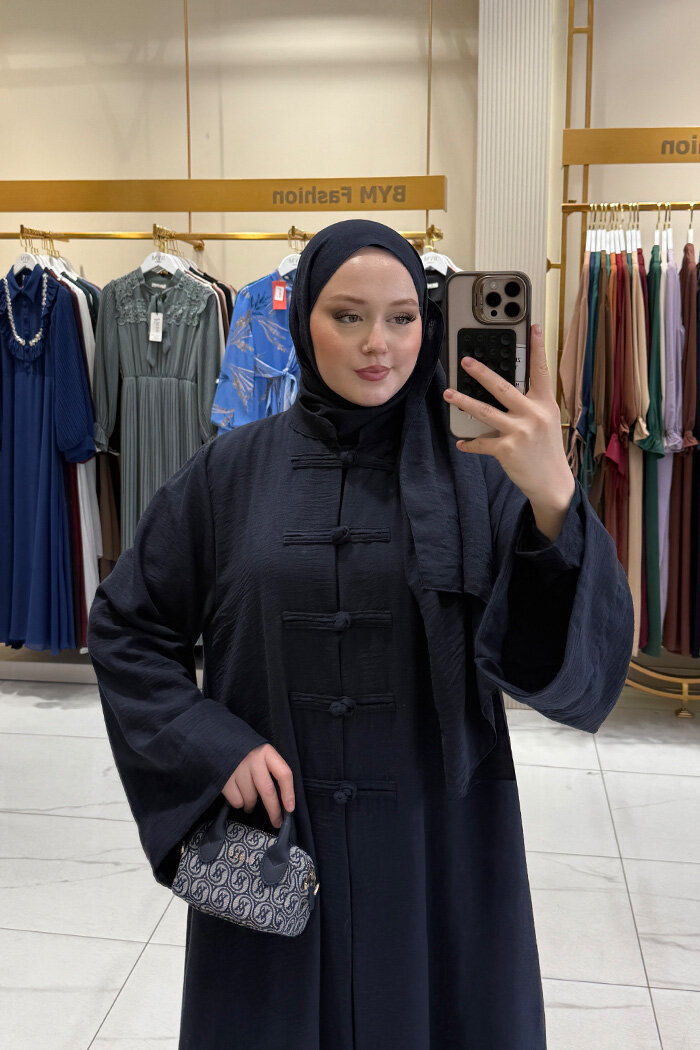 Önden Bağlamalı Tunik Üçlü Takım 7080 Lacivert - 3