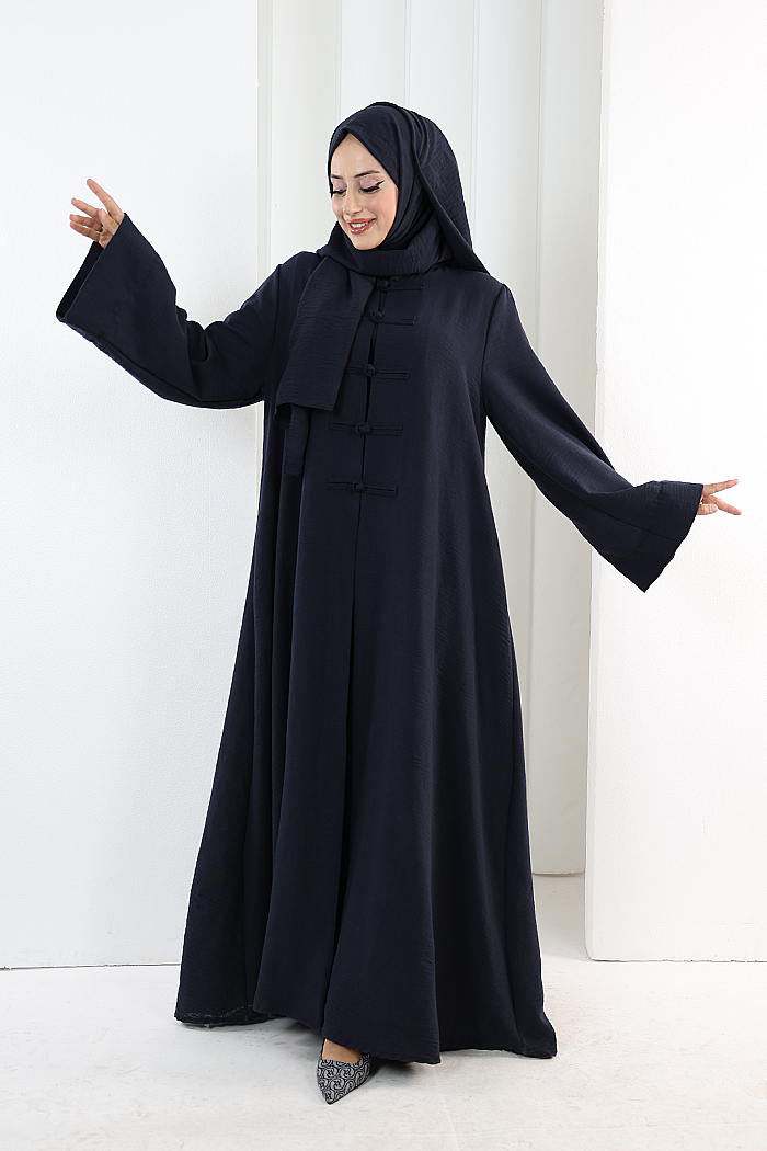 Önden Bağlamalı Tunik Üçlü Takım 7080 Lacivert - 1