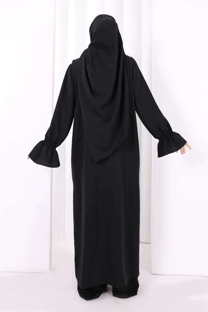Önden Bağlamalı Üçlü Takım 8038 Siyah - 5