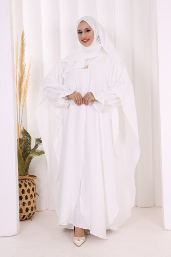 Pançolu Elbise Takım 8002 Ekru - 2