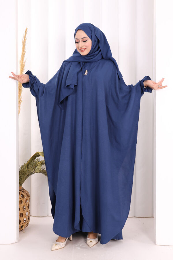 Hac Umre Pançolu Elbise Takım ŞAL HEDİYE 8002 Lacivert - 1