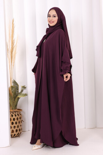 Pançolu Elbise Takım 8002 Mürdüm - 4