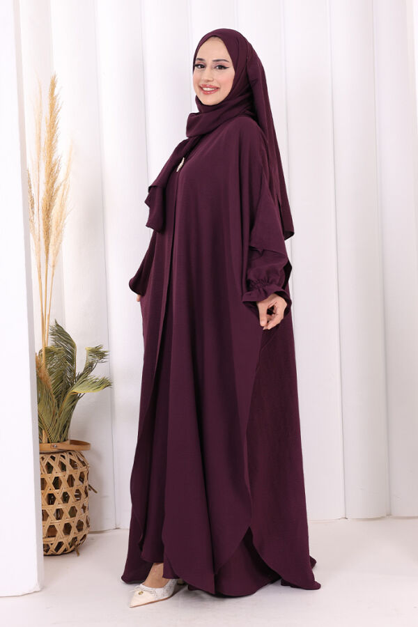 Pançolu Elbise Takım 8002 Mürdüm - 4