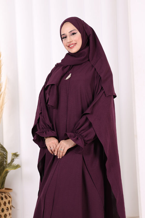 Pançolu Elbise Takım 8002 Mürdüm - 6