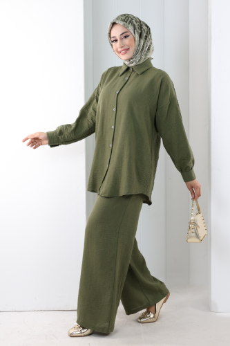 Pantolon Gömlek Takım 8708 Haki - 3