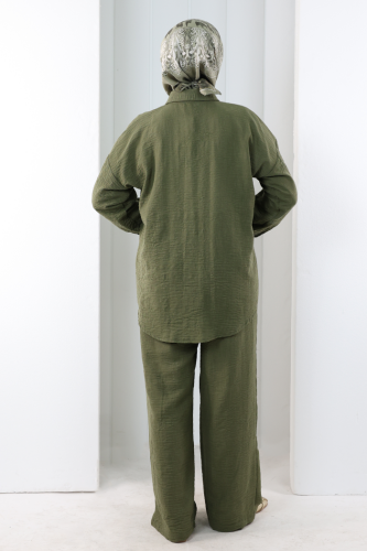 Pantolon Gömlek Takım 8708 Haki - 4