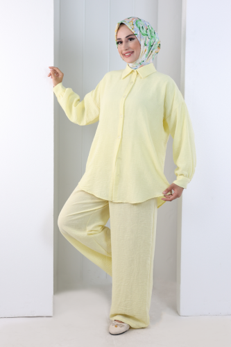 Pantolon Gömlek Takım 8708 Sarı