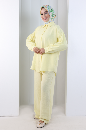 Pantolon Gömlek Takım 8708 Sarı - 2