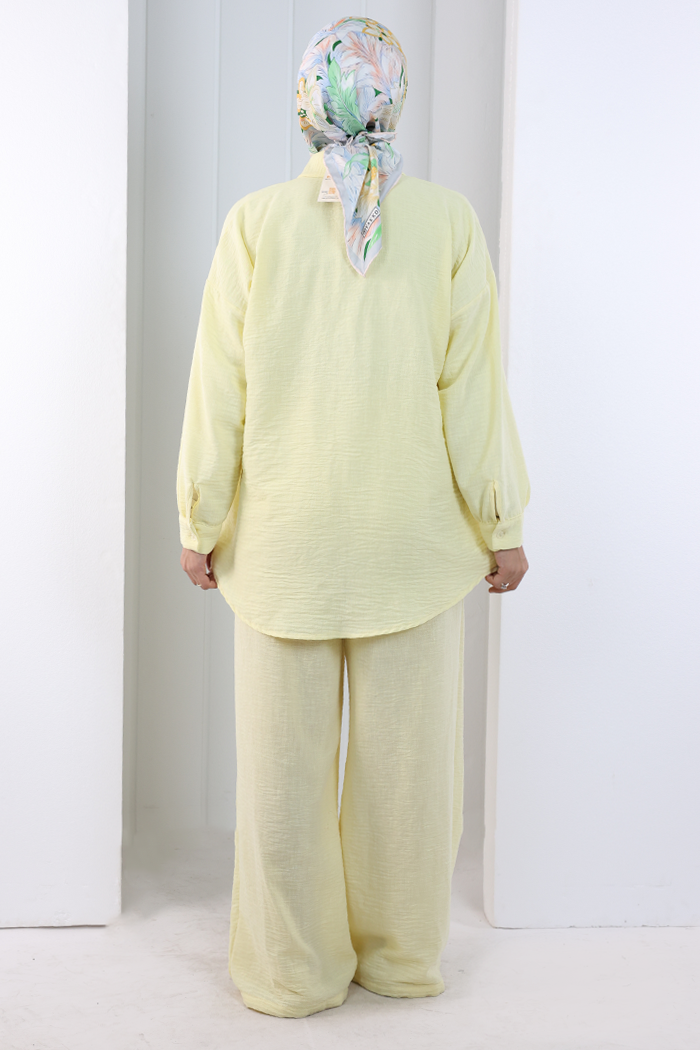 Pantolon Gömlek Takım 8708 Sarı - 3