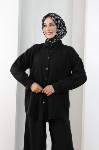 Pantolon Gömlek Takım 8708 Siyah - 5