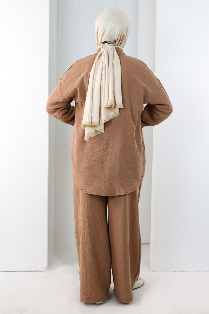 Pantolon Gömlek Takım 8708 Taba - 4