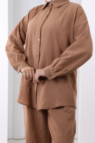 Pantolon Gömlek Takım 8708 Taba - 6