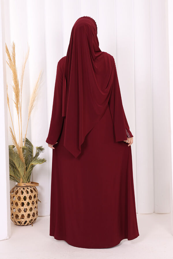 Pelerin, Elbise Takım  ŞAL HEDİYE  3932 Bordo - 4