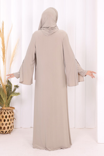 Pelerin, Elbise Takım  ŞAL HEDİYE  3932 Vizon - 4