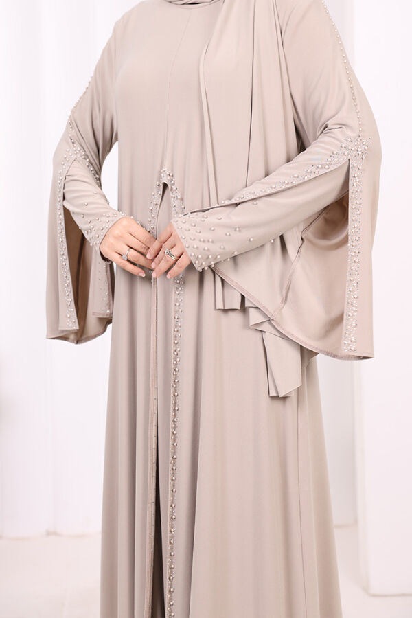 Pelerin, Elbise Takım  ŞAL HEDİYE  3932 Vizon - 6