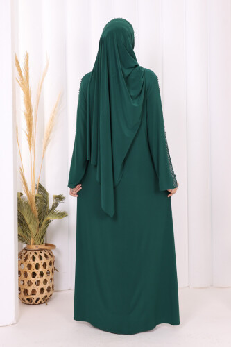 Pelerin, Elbise Takım  ŞAL HEDİYE  3932 Zümrüt - 4