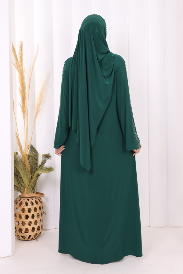 Pelerin, Elbise Takım  ŞAL HEDİYE  3932 Zümrüt - 4