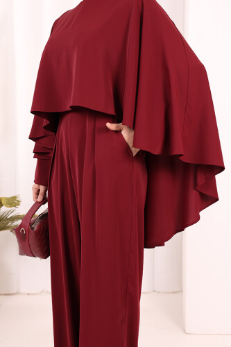 Pelerinli Tulum 8022 Bordo - 7