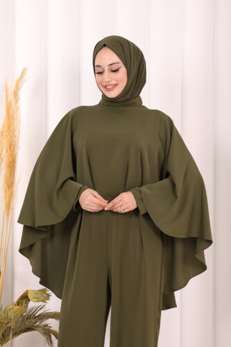 Pelerinli Tulum 8022 Haki - 7