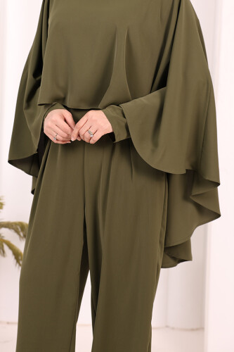 Pelerinli Tulum 8022 Haki - 8