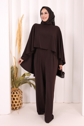 Pelerinli Tulum 8022 Kahverengi - 2