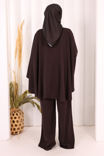 Pelerinli Tulum 8022 Kahverengi - 5