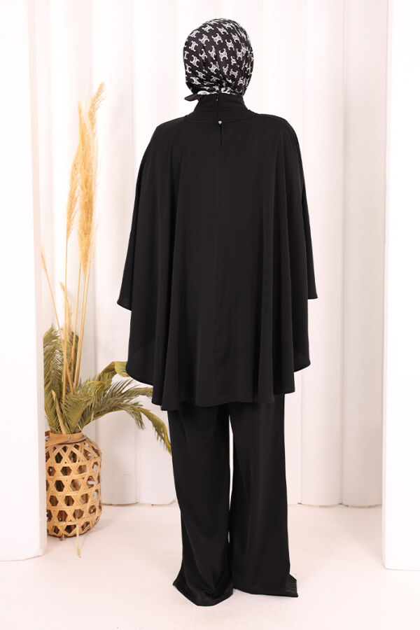 Pelerinli Tulum 8022 Siyah - 5