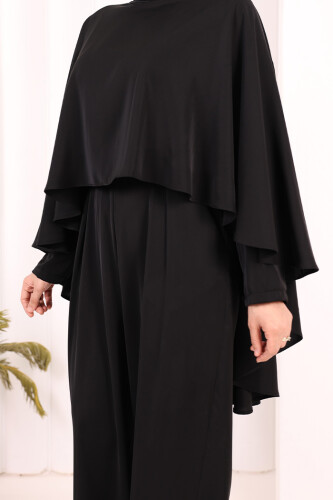 Pelerinli Tulum 8022 Siyah - 7