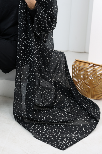 Puantiye Desen Pelerin 7099 Siyah - 4