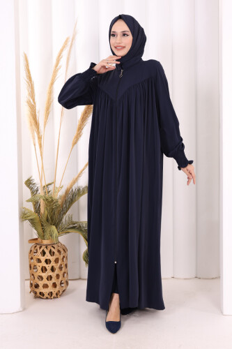 Biritli Ferace ŞAL HEDİYE ! 7056 Lacivert - 2