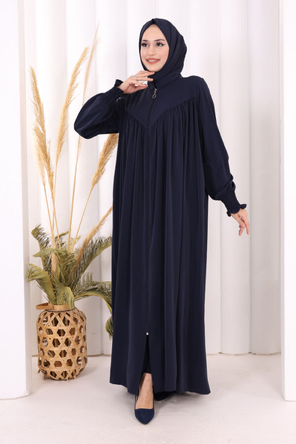 Biritli Ferace ŞAL HEDİYE ! 7056 Lacivert - 2