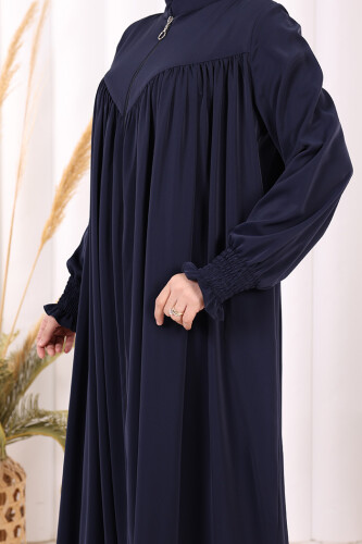 Biritli Ferace ŞAL HEDİYE ! 7056 Lacivert - 6