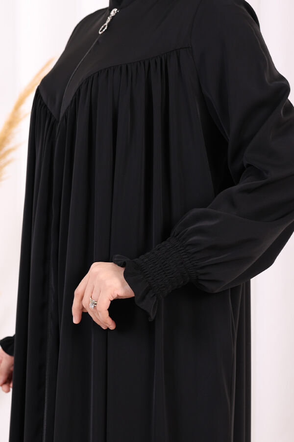 Biritli Ferace ŞAL HEDİYE ! 7056 Siyah - 7