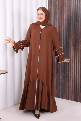 Hac Umre Ferace ŞAL HEDİYE 70018 Kahverengi - 3