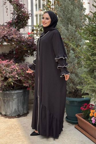 Şal ve Ferace İkili Takım 70018 Siyah - 3