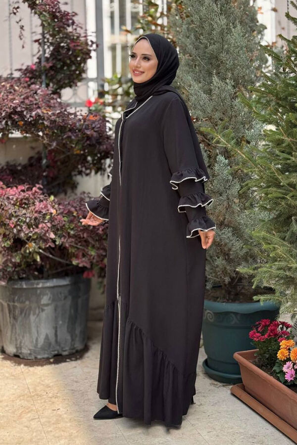 Şal ve Ferace İkili Takım 70018 Siyah - 3