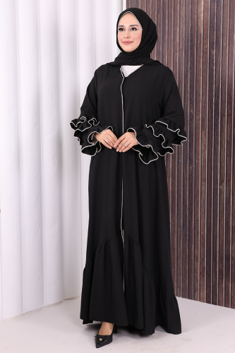 Şal ve Ferace İkili Takım 70018 Siyah - Bym Fashion