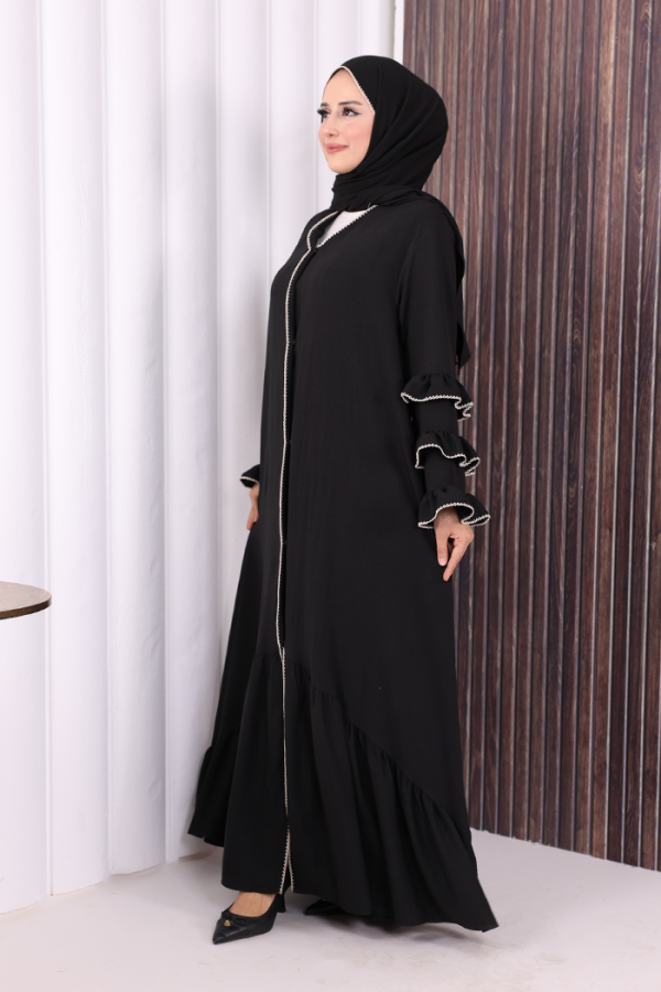 Şal ve Ferace İkili Takım 70018 Siyah - 3