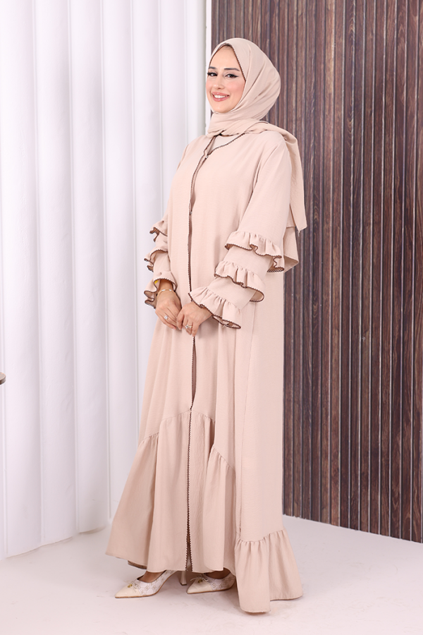 Şal ve Ferace İkili Takım 70018 Taş - 4