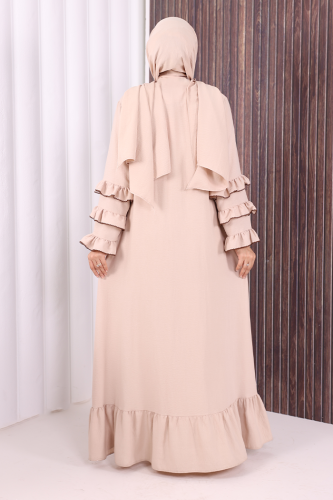 Şal ve Ferace İkili Takım 70018 Taş - 5