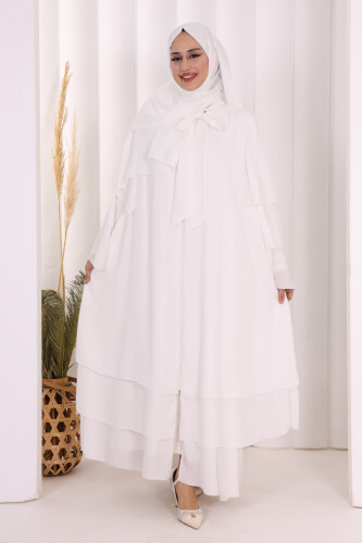 Şallı Ferace Takım 7052 Ekru 